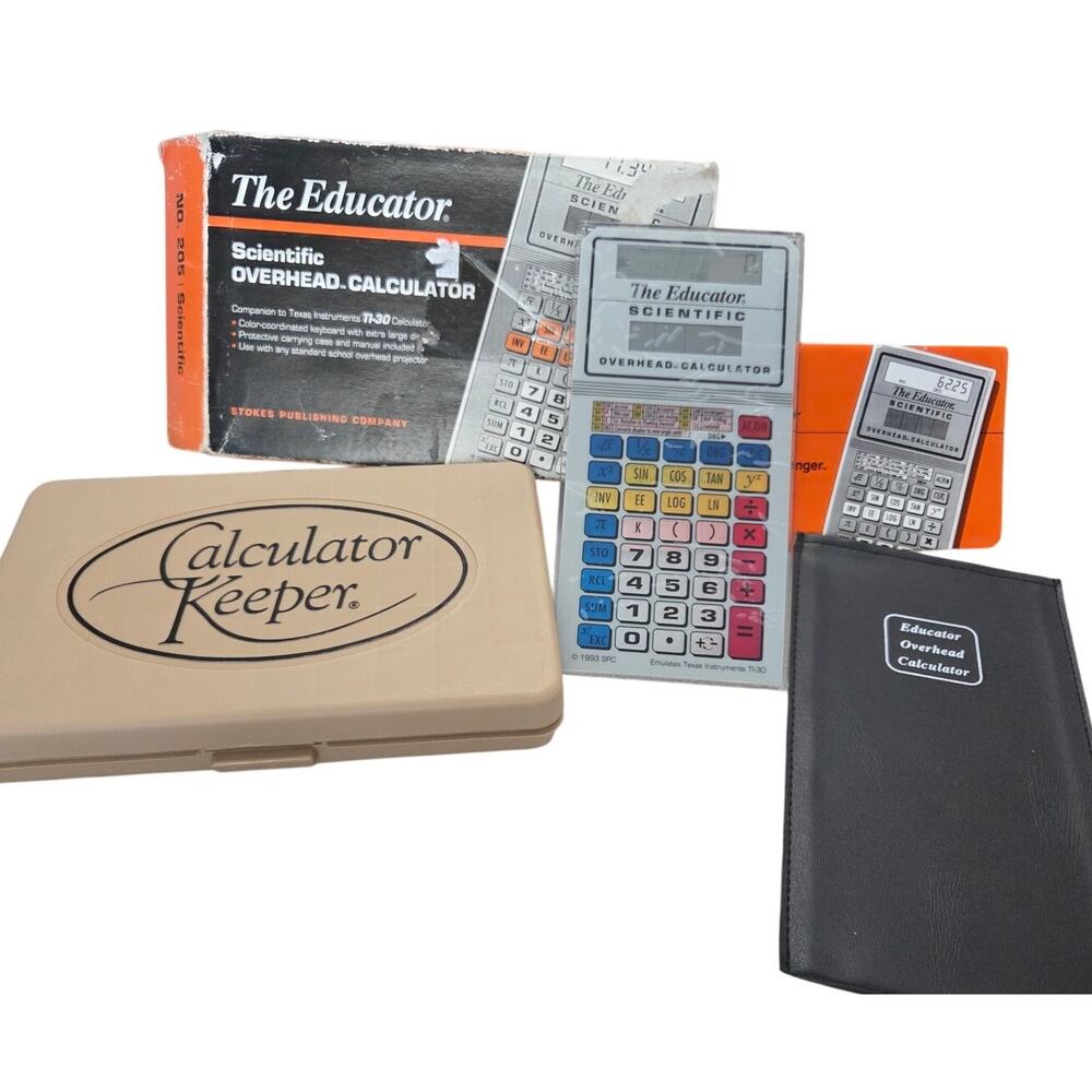 NEW Vintage The Educator Scientific Calculator Keeper TI30 Overhead Projector